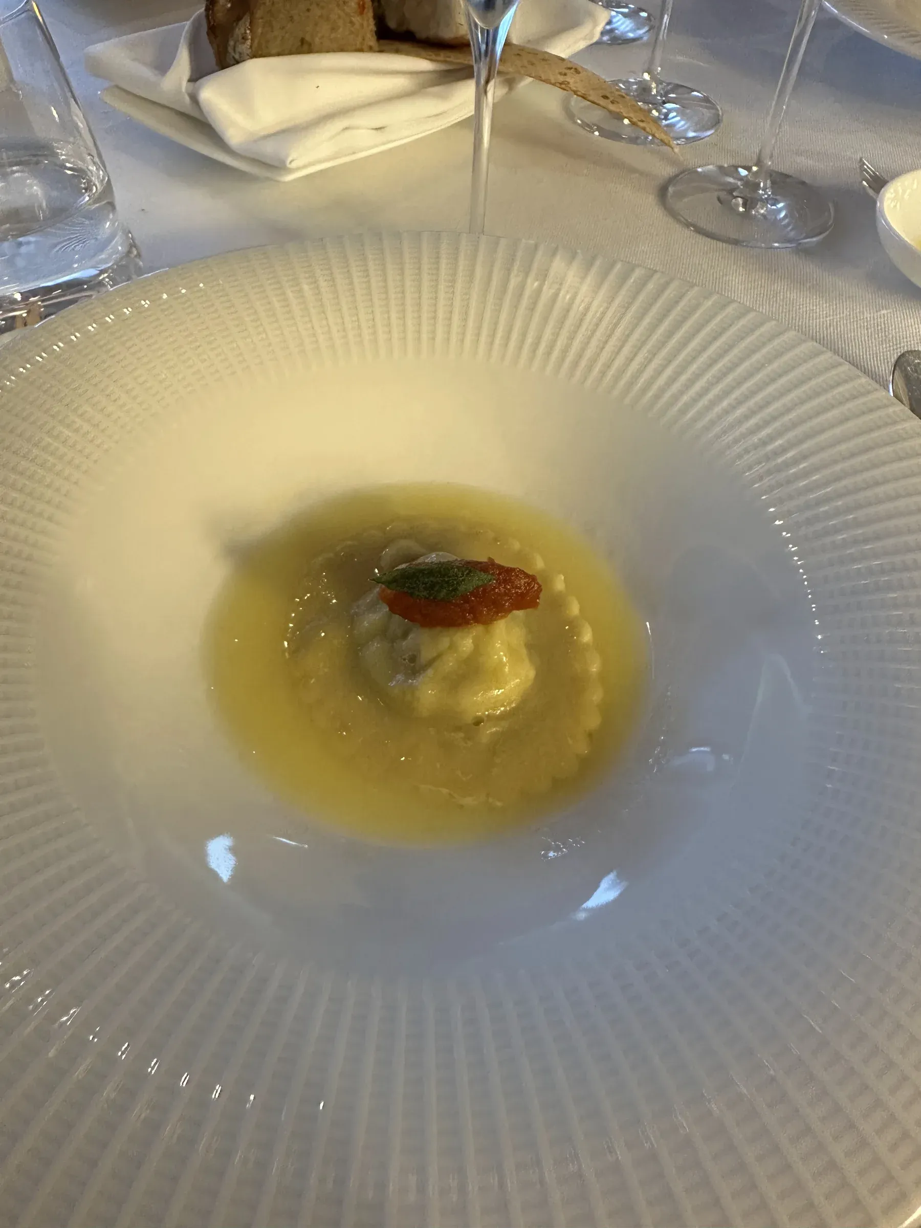 A plated dessert at dinner aboard Explora I