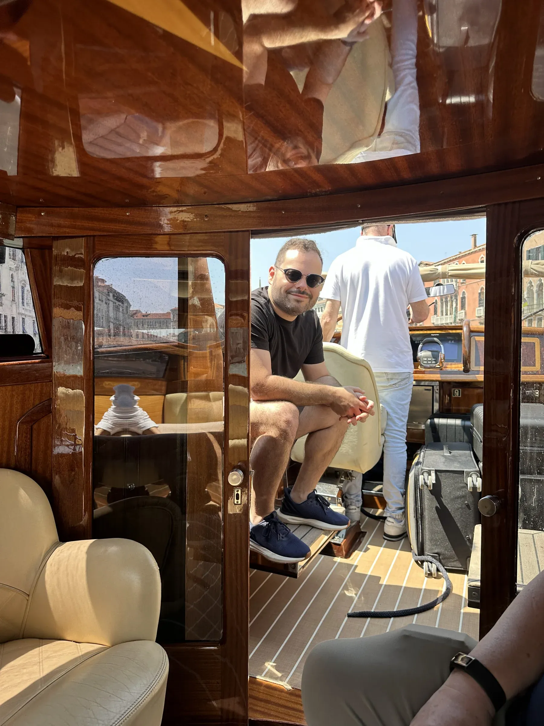 Me in the living area of my suite aboard Explora I